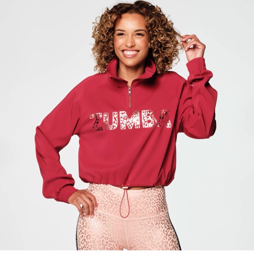 Zumba Fitness Women's Bold Red Sweatshirt S NWOT black one also available